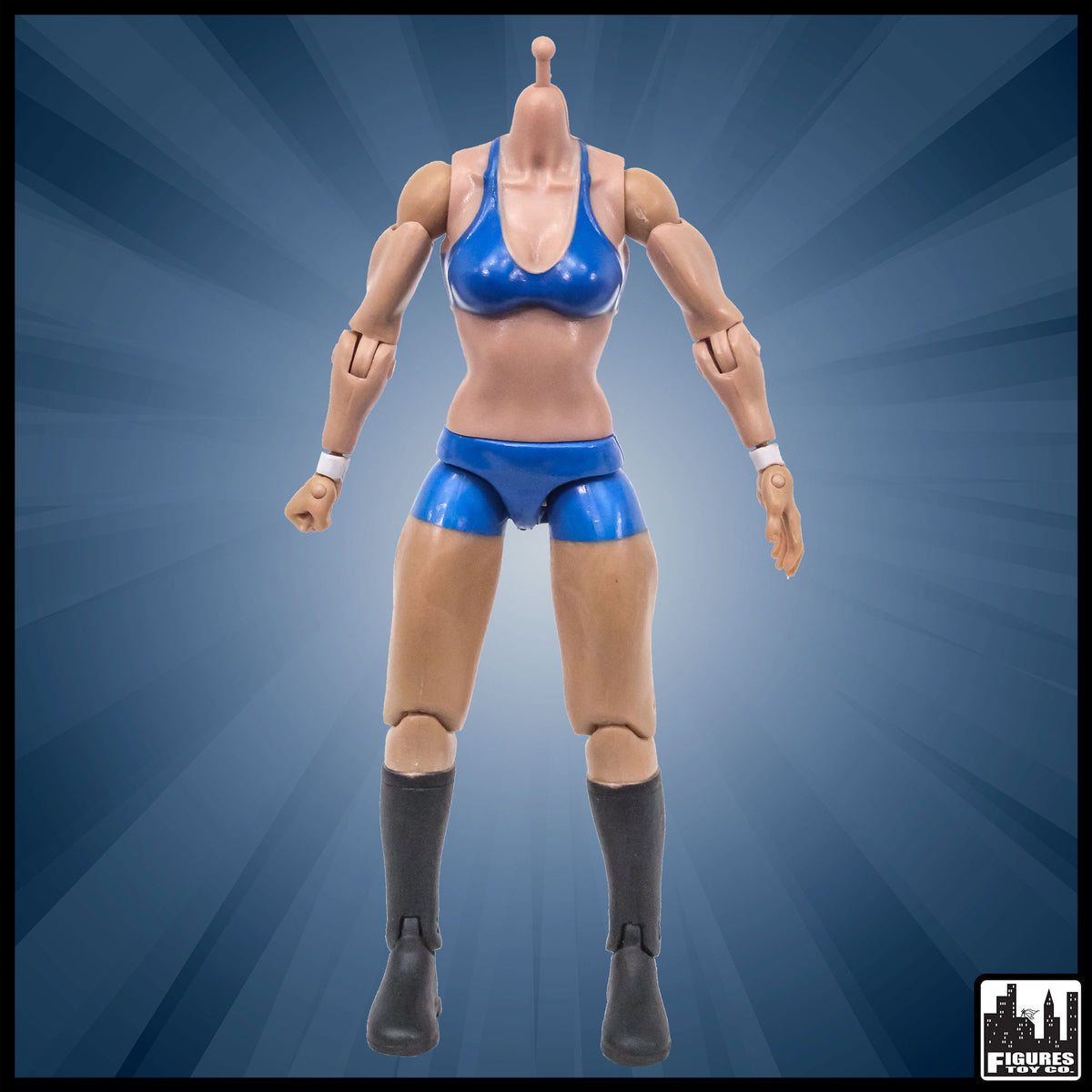 Generic 6.5 Inch White Female Wrestling Action Figure