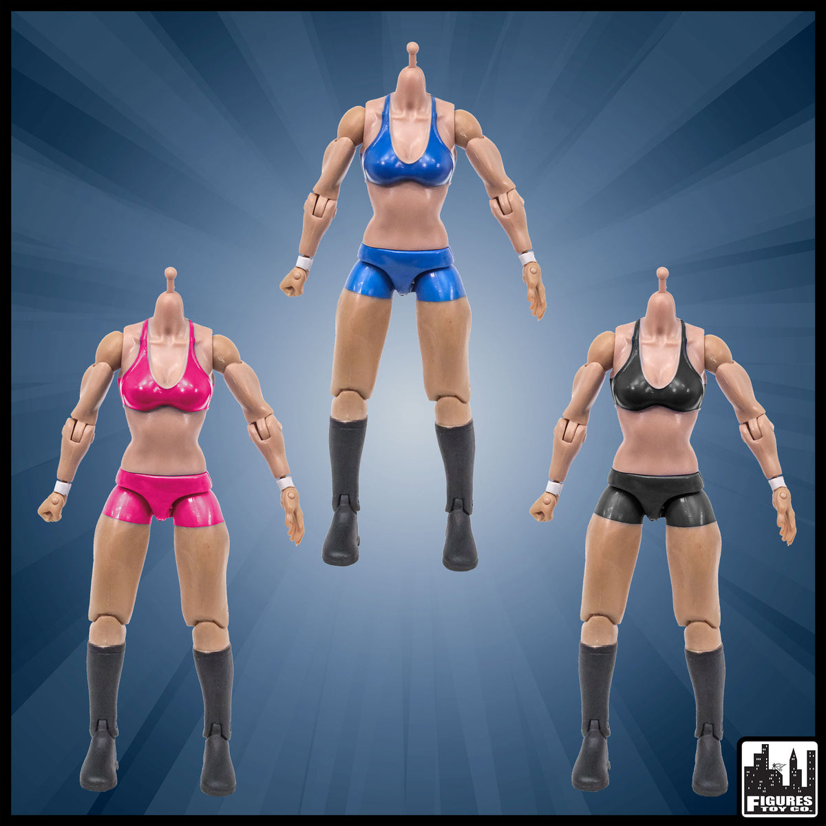 Generic 6.5 Inch White Female Wrestling Action Figure