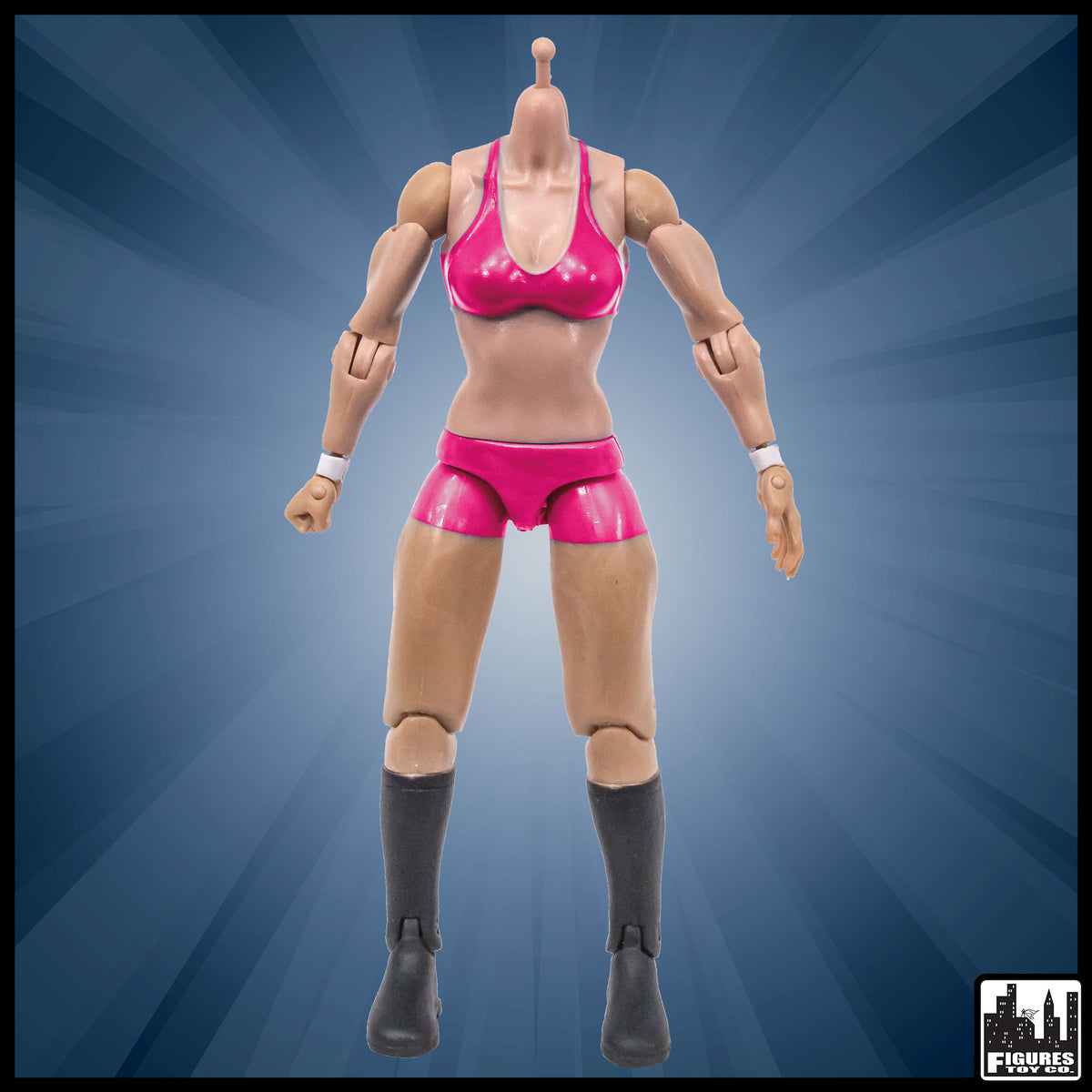 Generic 6.5 Inch White Female Wrestling Action Figure