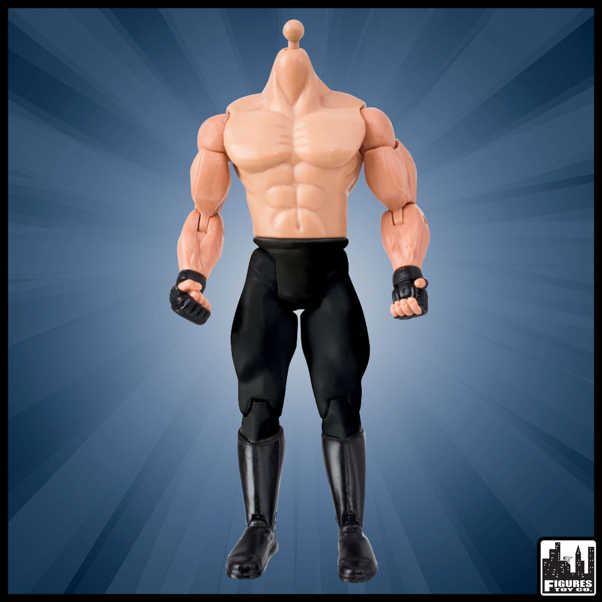 Generic 7 Inch Wrestling Action Figure With White Body &amp; Pants