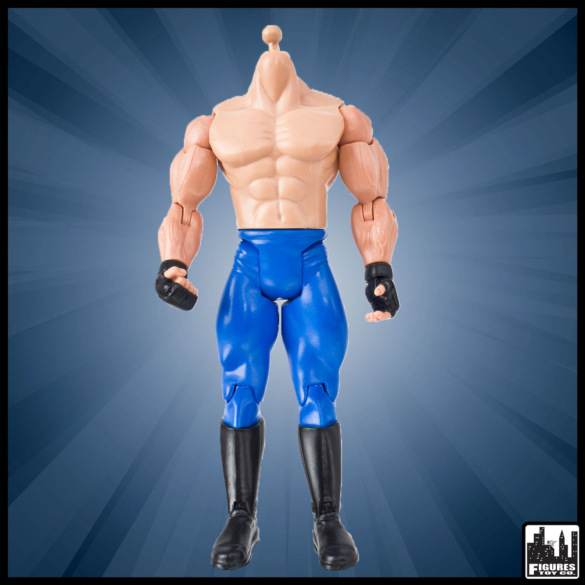 Generic 7 Inch Wrestling Action Figure With White Body &amp; Pants