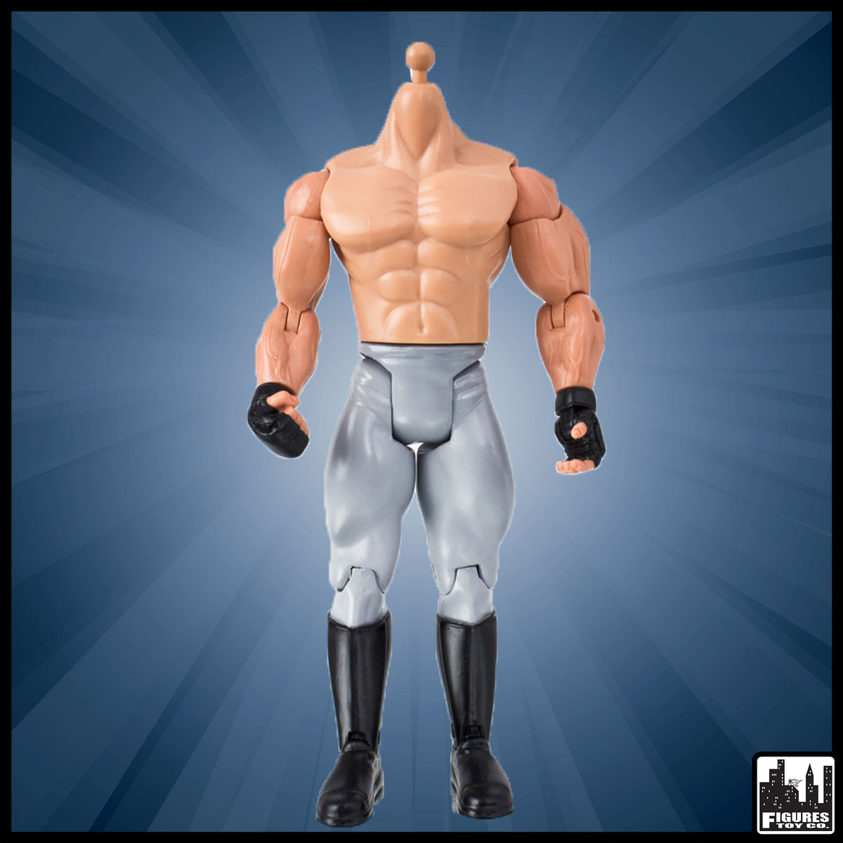 Generic 7 Inch Wrestling Action Figure With White Body &amp; Pants