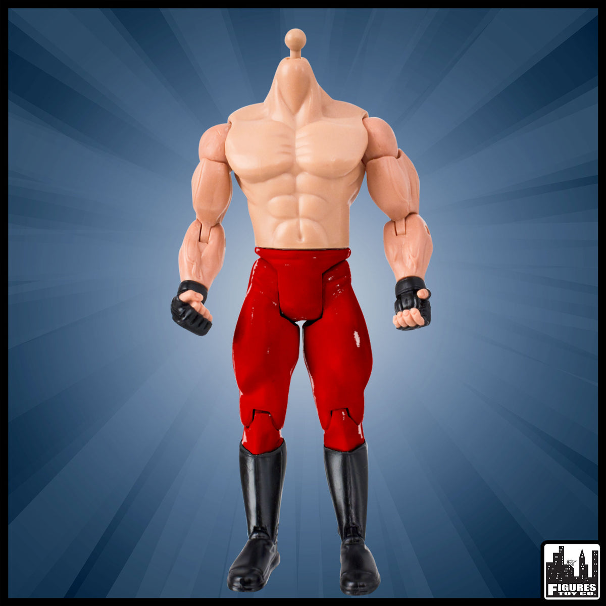 Generic 7 Inch Wrestling Action Figure With White Body &amp; Pants