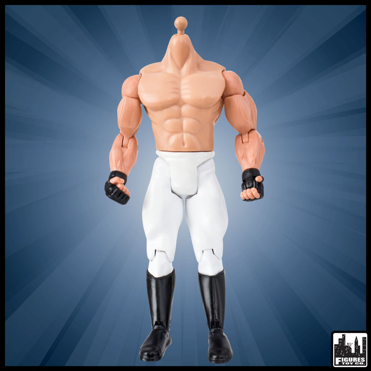 Generic 7 Inch Wrestling Action Figure With White Body &amp; Pants