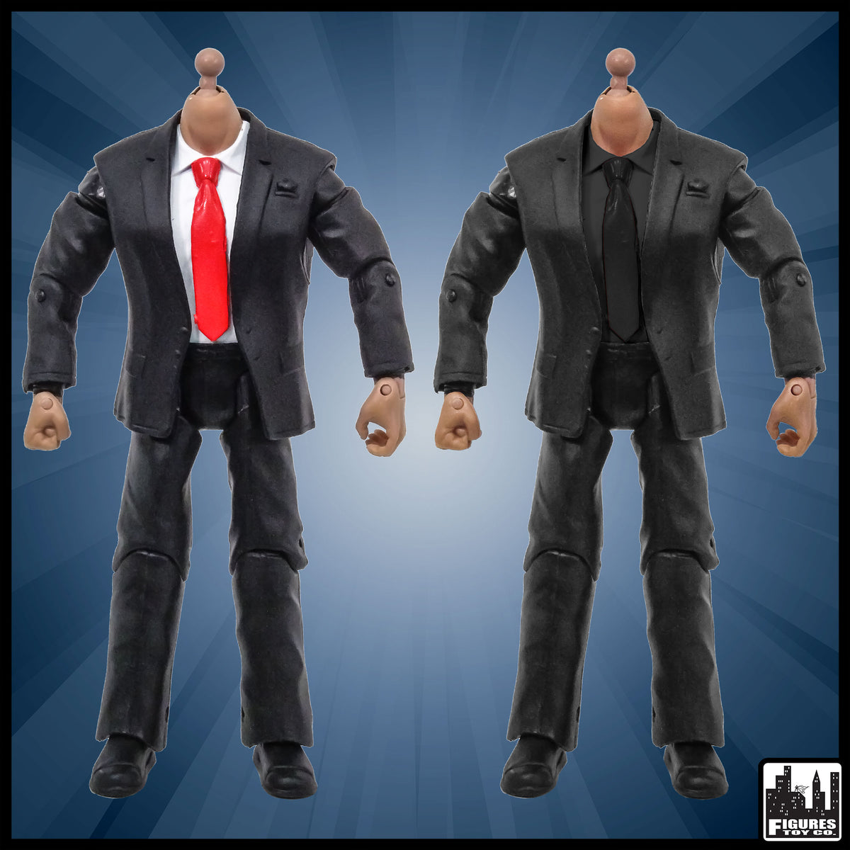 Generic 7 Inch Wrestling Action Figure With White Suit Body