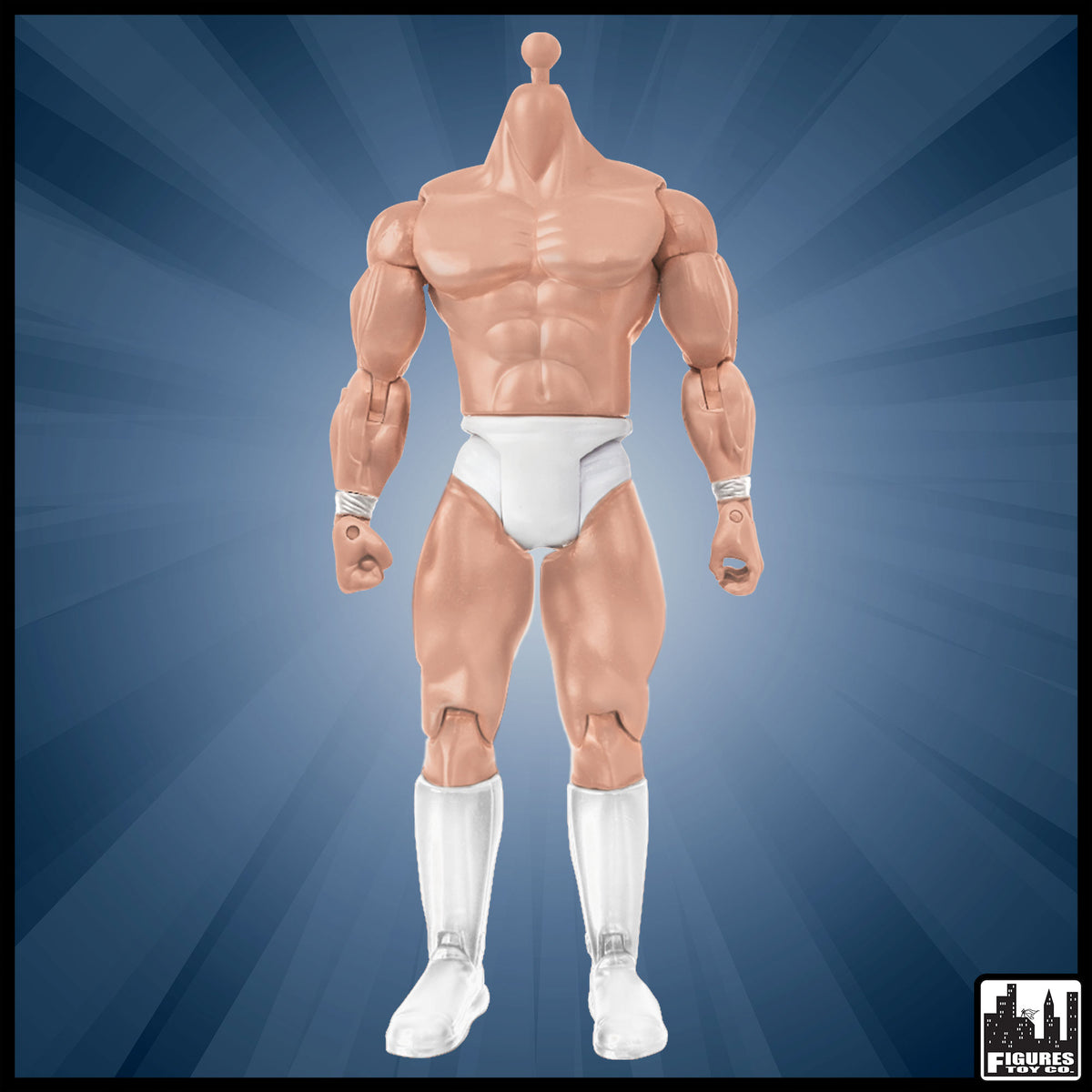 Generic 7 Inch Wrestling Action Figure With White Body &amp; Trunks