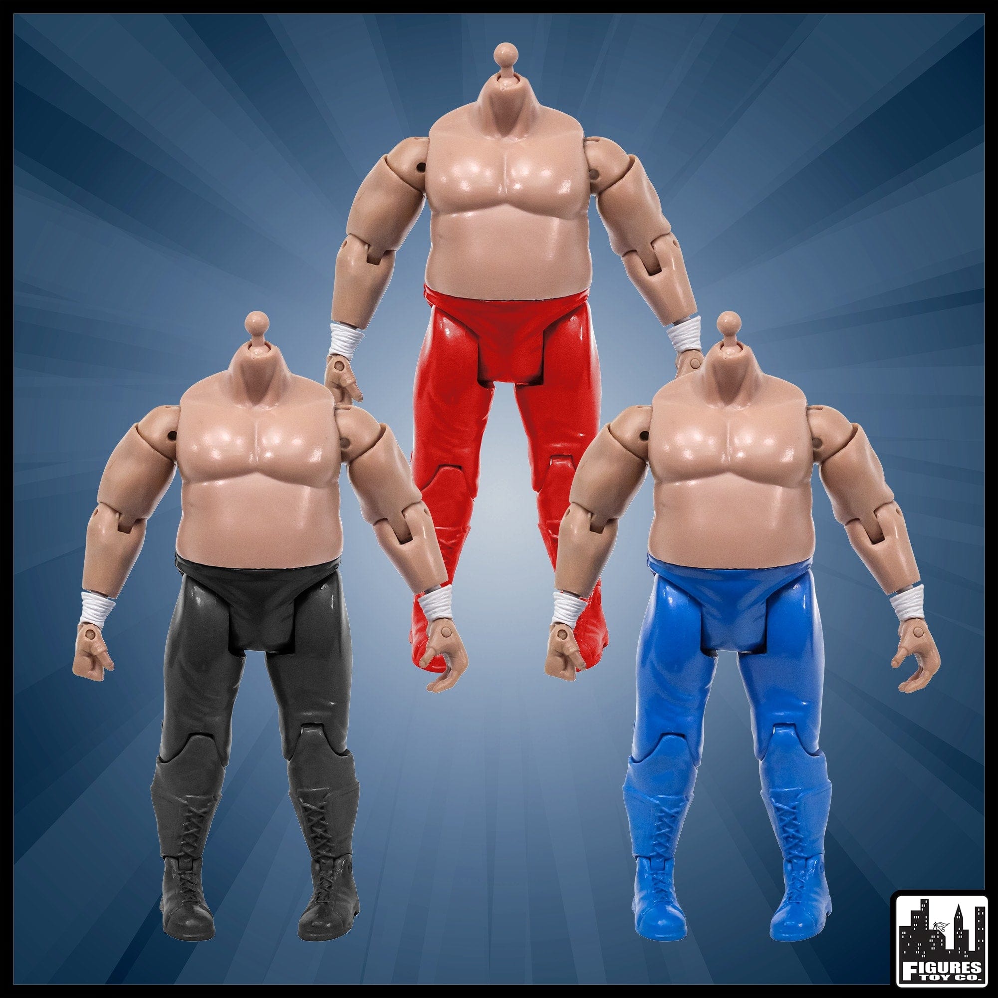 Generic 7 Inch Wrestling Action Figure With Fat White Body - Figures Toy  Company