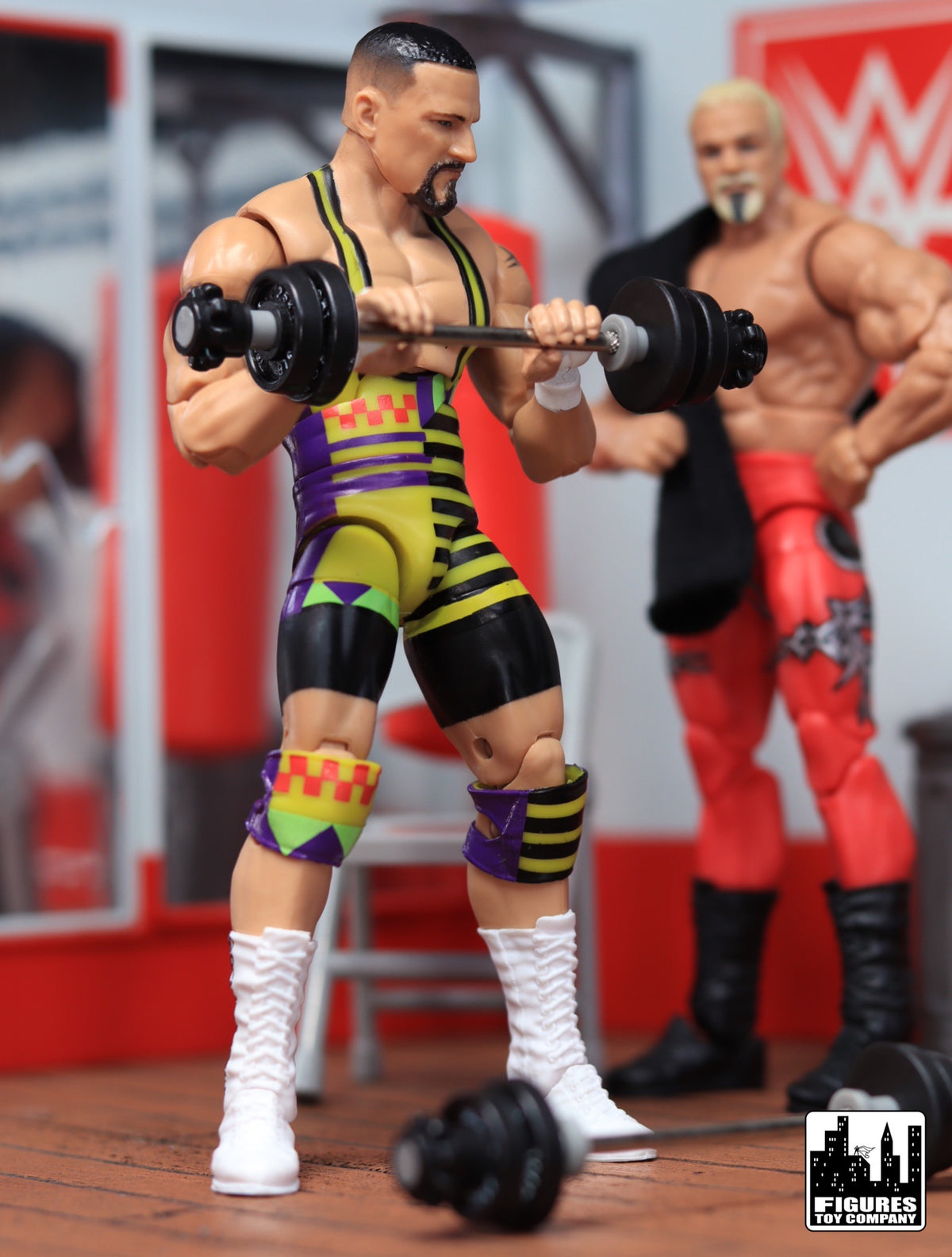 Large Weight &amp; Dumbell Set for WWE &amp; AEW Wrestling Action Figures