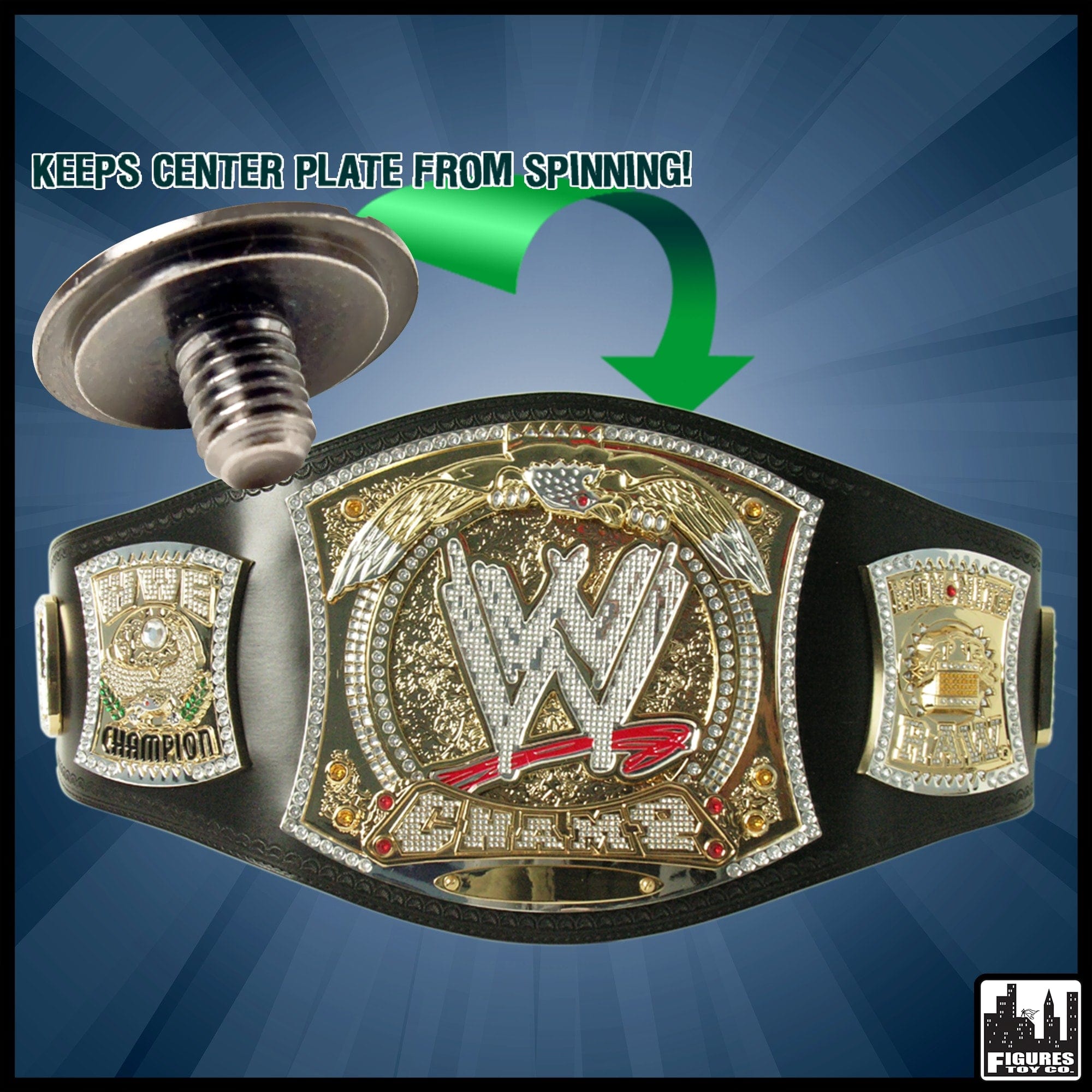 Set of 10 Gold Replica Belt Screws for WWE Championship Belts